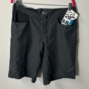 FOX RACING grey embroidered sierra motocross shorts, 33". NWT.